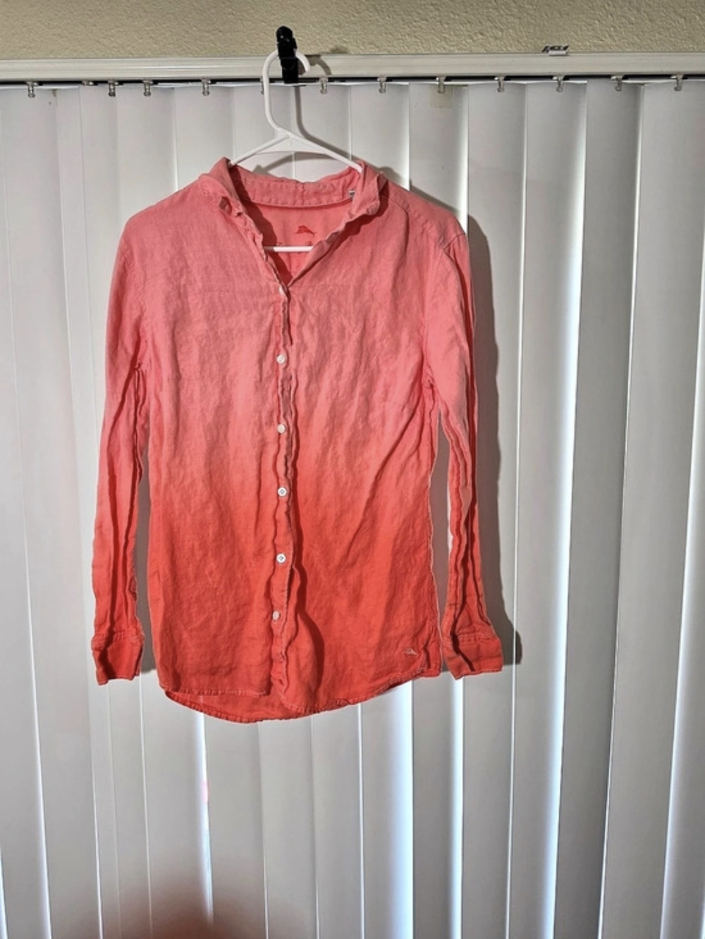 Tommy Bahama Linen Button Down Shirt in Pink Size S